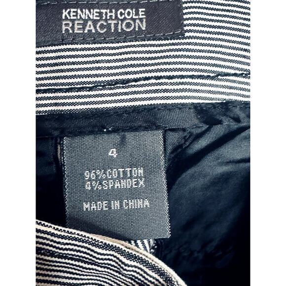 Kenneth Cole Reaction Grey Pinstripe Wide Leg Pants - Size 4 - Picture 4 of 5